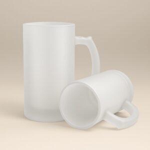 Caneca Chopp Vidro Jateado Personalizada 500ml