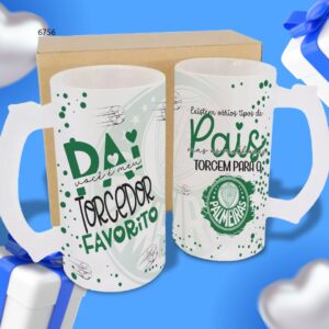 Caneca Chopp Vidro Jateado Personalizada 500ml - Imagem 8
