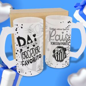 Caneca Chopp Vidro Jateado Personalizada 500ml - Imagem 7