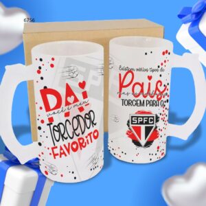 Caneca Chopp Vidro Jateado Personalizada 500ml - Imagem 5