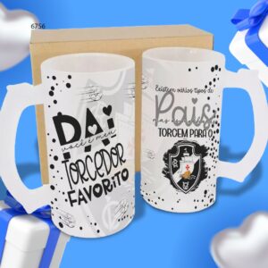 Caneca Chopp Vidro Jateado Personalizada 500ml - Imagem 4