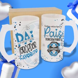 Caneca Chopp Vidro Jateado Personalizada 500ml - Imagem 6